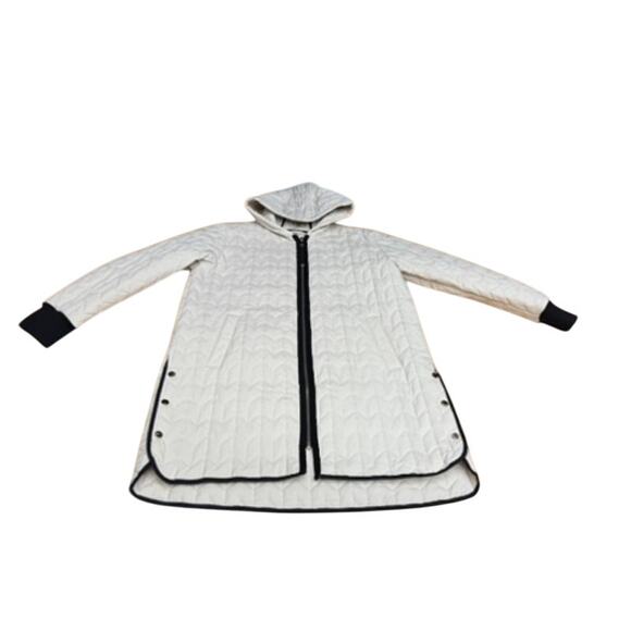 NEW!!! "NIKKI JONES" Quilted Coat Gold Snap Metal Accents SZ L  Classy Money - Picture 4 of 8